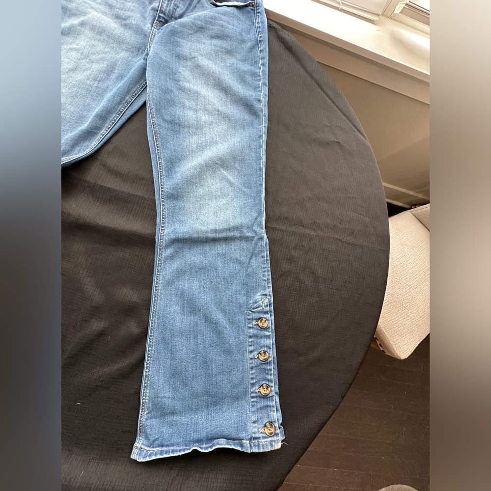 Baccini jeans Rare Find! Plus SZ 14 Blue Denim Wide Leg Vintage - Picture 8 of 11